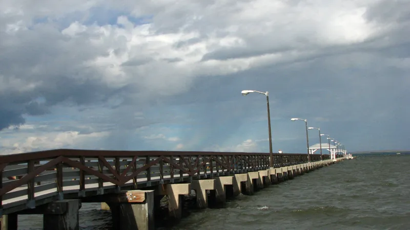 Fishing pier at Ballast Point Park on Hillsborough Bay