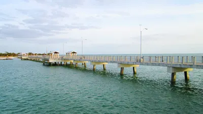 Fort De Soto Gulf Pier over the Gulf of Mexico