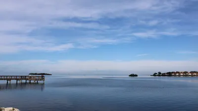 St. Joseph Sound and piers seen from Wall Springs Park